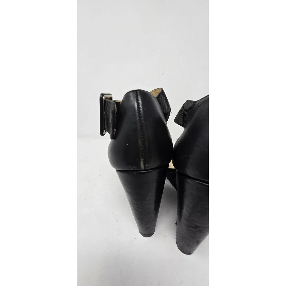 Vtg Y2K Coach Jerri women 7.5 platform logo wedge sandals ankle strap whimsigoth
